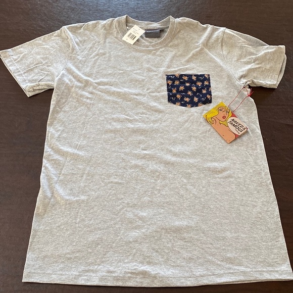 Naked & Famous Denim Other - 𝅺Naked & Famous Grey floral banana t-shirt